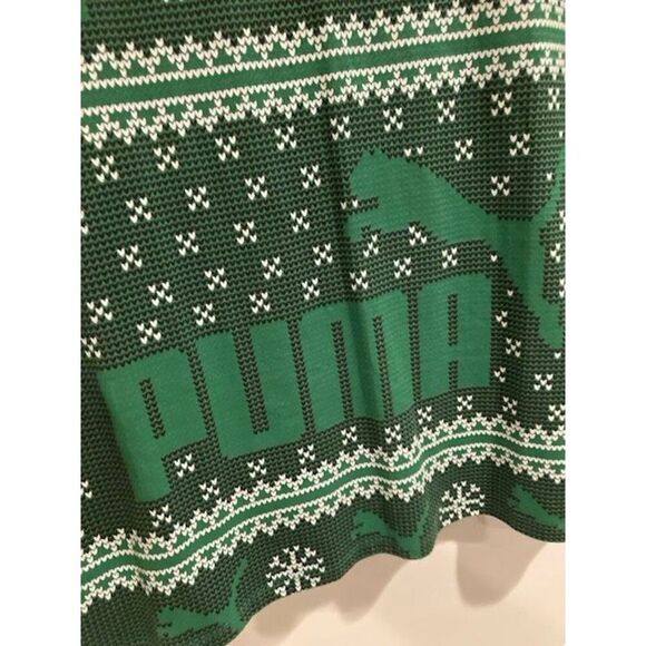 NEW Puma Women’s Christmas ‘Ugly Sweater’ Tee T-shirt Green Size XL - Picture 3 of 13